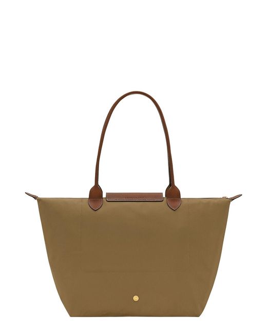 Longchamp Brown Shoulder Bag Polyamide