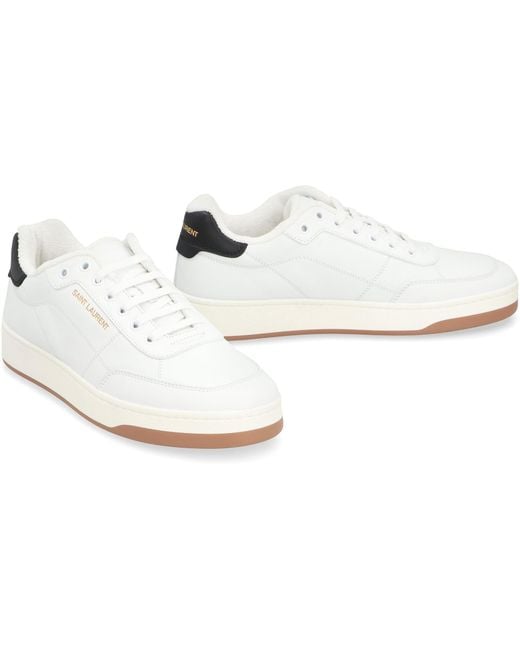 Saint Laurent White Sneakers Sl-61 Leather- Calf Trainers for men