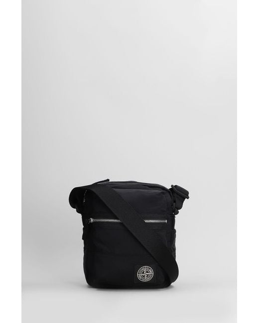 Stone Island Black Waist Bag for men