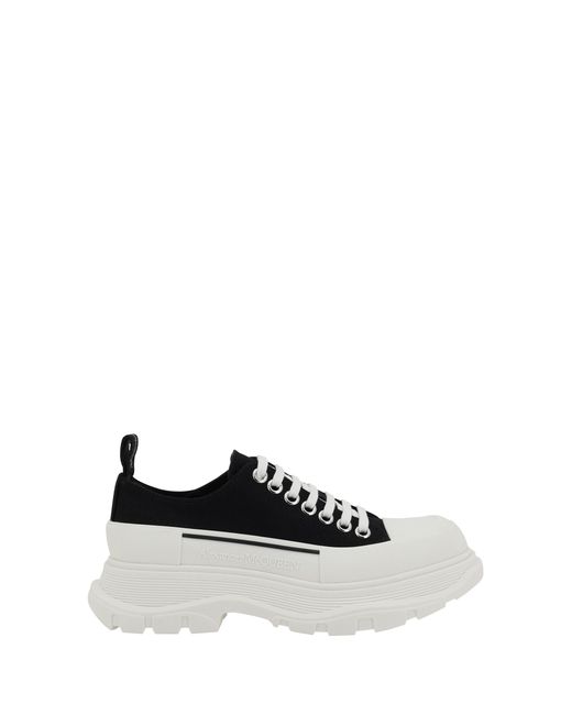 McQueen Black Sneakers Tread Slick- Upper Cotton Trainers
