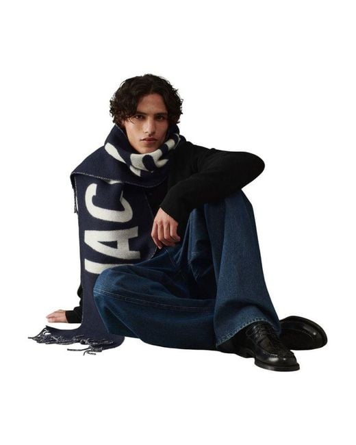 Jacquemus Blue Scarf Wool Accessories