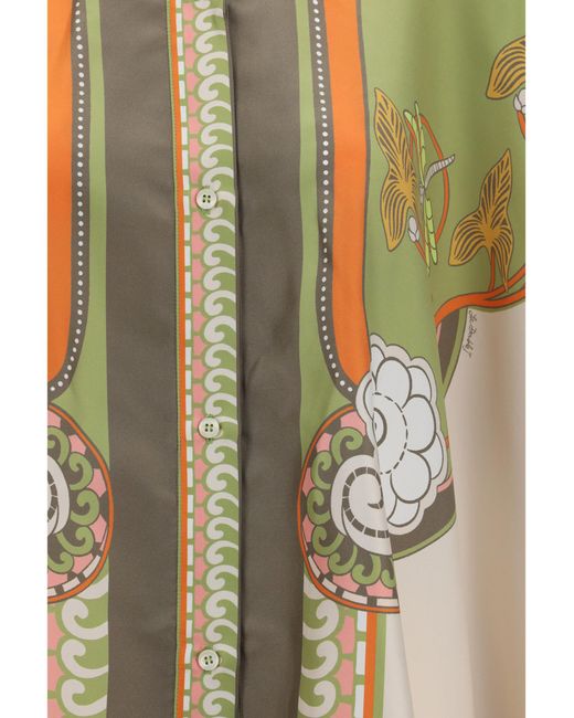 LaDoubleJ White Shirt Printed Silk Scarf