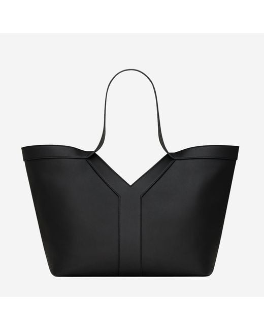Saint Laurent Black Leather Tote Bag Shoulder