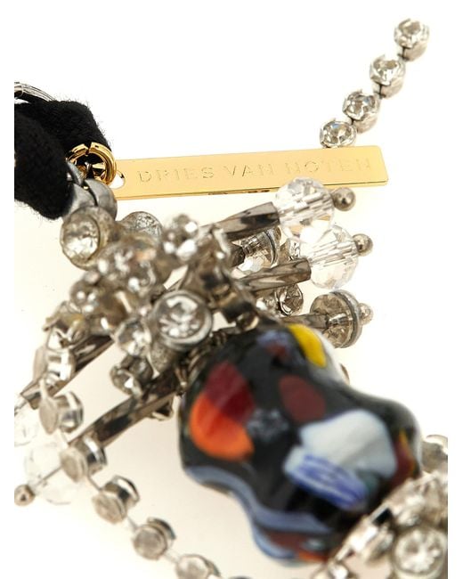 Dries Van Noten Metallic Glass Necklace