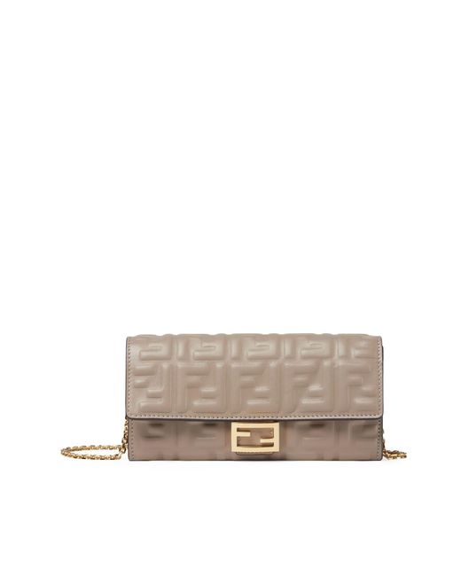 Fendi Gray Wallets Lambskin