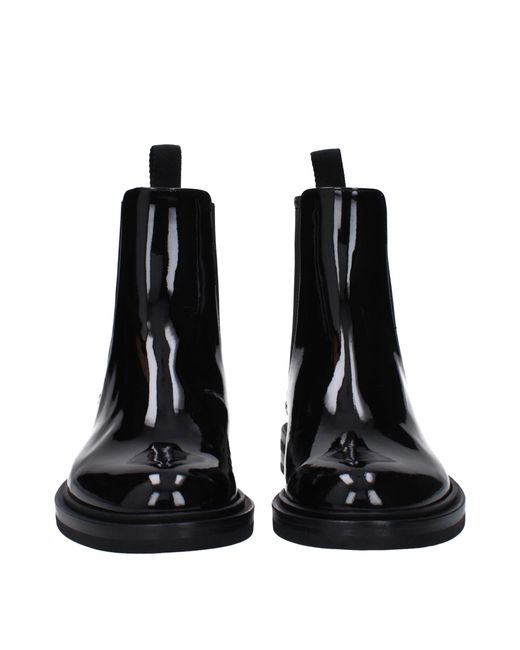 Dolce & Gabbana Black Leather Ankle Boots for men
