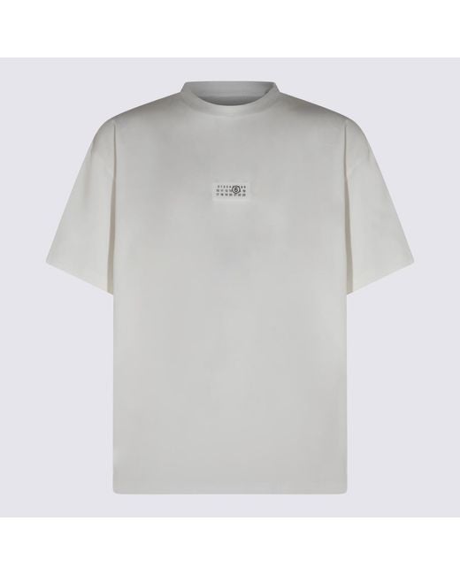 MM6 by Maison Margiela Gray T-Shirts And Polos _Co for men