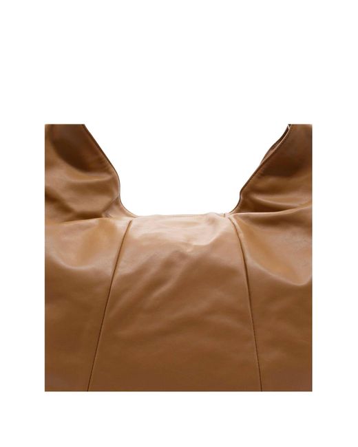 Vic Matié Brown Leather Shoulder Bag