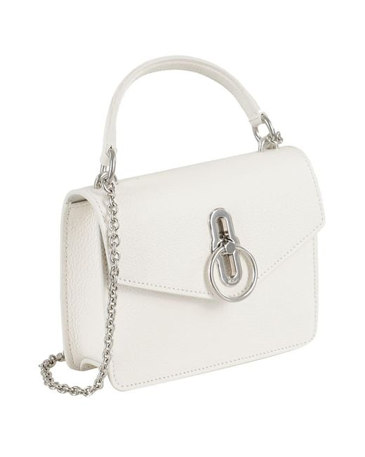 Mulberry White Small Amberley Top Handle Crossbody Bag