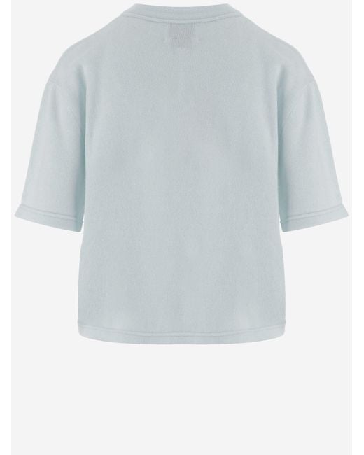Sa Su Phi Blue Cashmere Short-Sleeved Sweater
