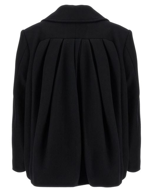 Dries Van Noten Black 'Vafel' Coat