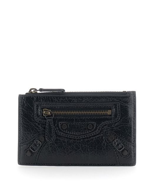 Balenciaga Black Cardholder Le City Long Leather Accessory