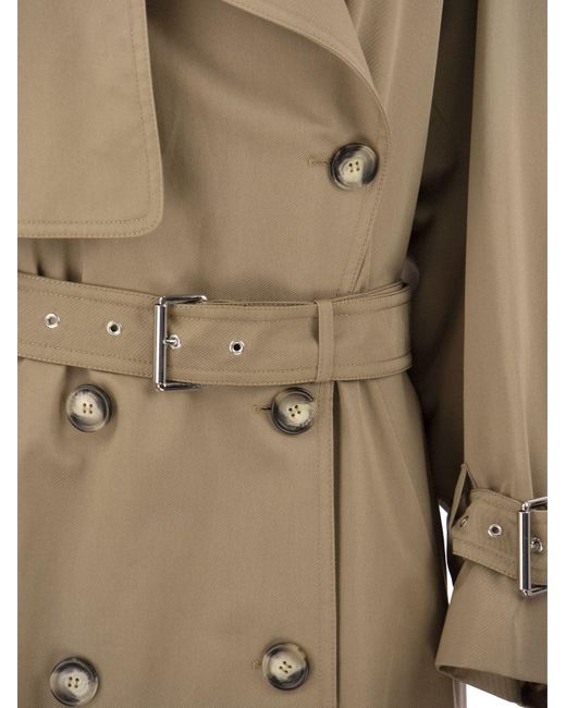 Sportmax Natural Double-breasted Belted Coat