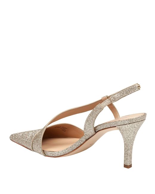 Michael Kors White Leather Décolleté With Glitter