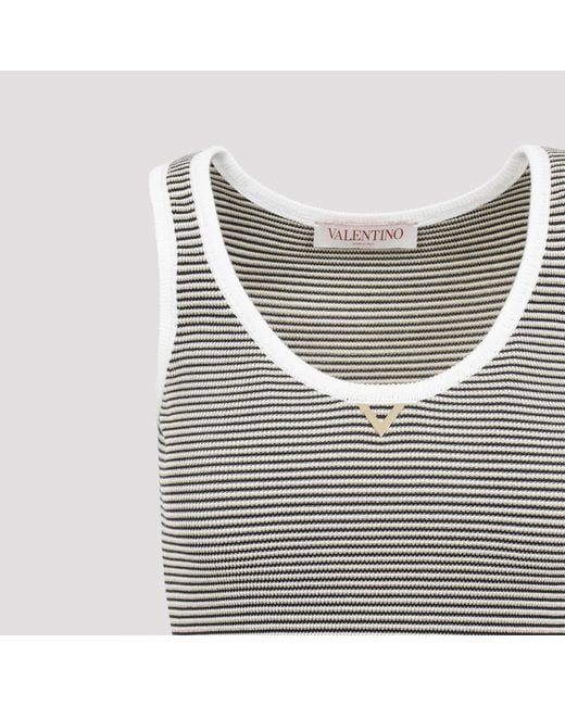 Valentino Gray Knit Tank Top