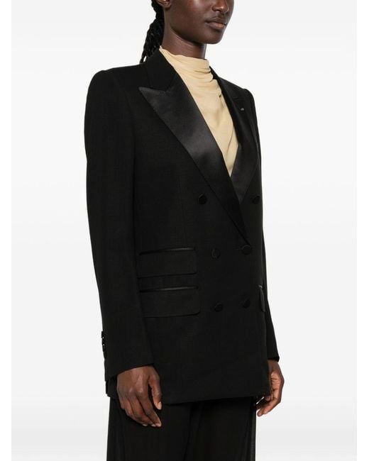 Tom Ford Black Jacket Double-Breasted Wool