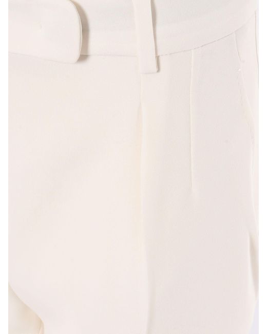 Max Mara Studio White Ivory Trousers