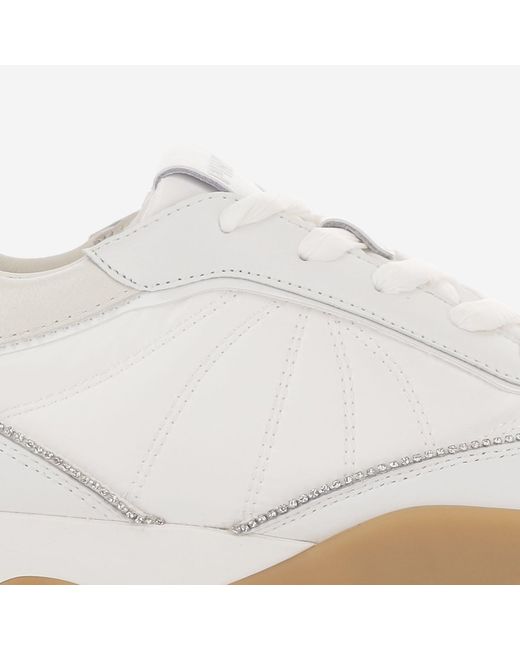 Pinko White Sneakers Gea Leather-Blend Upper: Calfskin Trainers