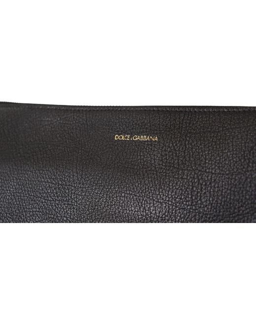 Dolce & Gabbana Black Elegant Leather Sling Shoulder Bag for men