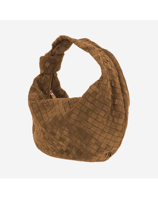 Bottega Veneta Brown Shoulder Bag Jodie Suede Calfskin