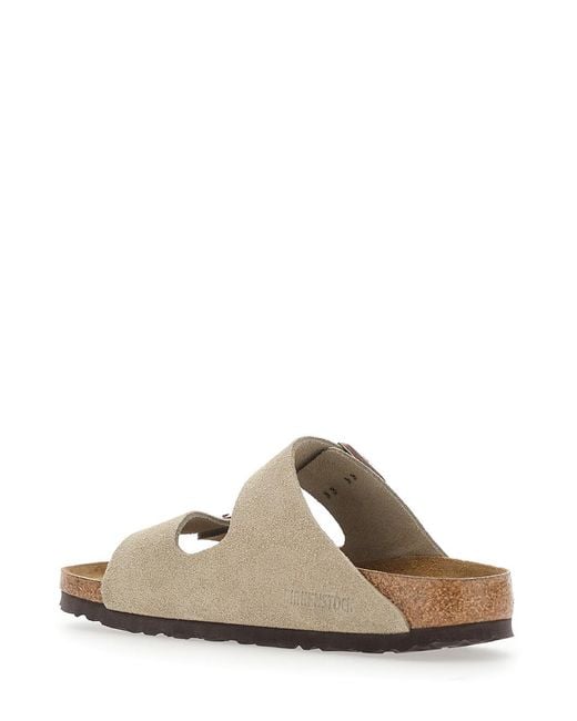 Birkenstock Natural Sandals Arizona Sfb Leve Suede Sole
