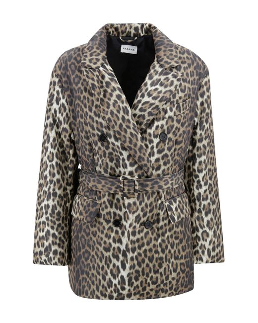 P.A.R.O.S.H. Black Double-Breasted Spotted Coat