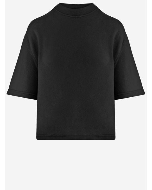 Sa Su Phi Black Short-Sleeved Cashmere Sweater