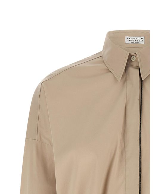 Brunello Cucinelli Natural Cotton Blouse