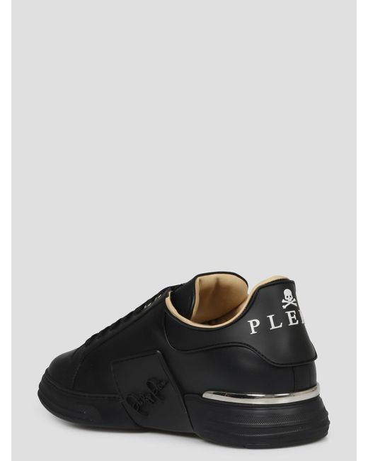 Philipp Plein Black Pp Hexagon Low Top Sneakers for men