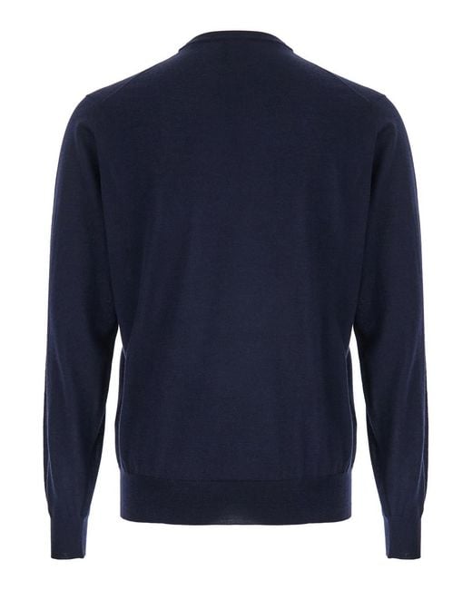 Le Plain Blue Crewneck Sweater for men