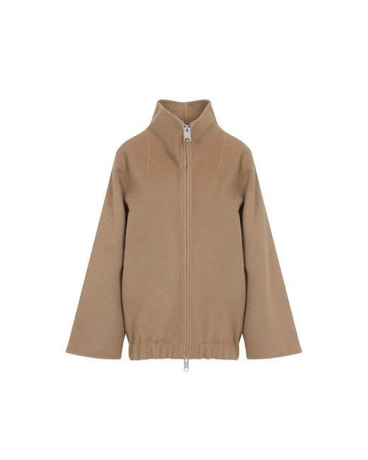 Khaite Natural Zip-Front Jacket