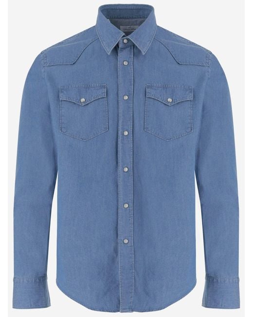 Alessandro Gherardi Blue Shirt West8 Cotton for men