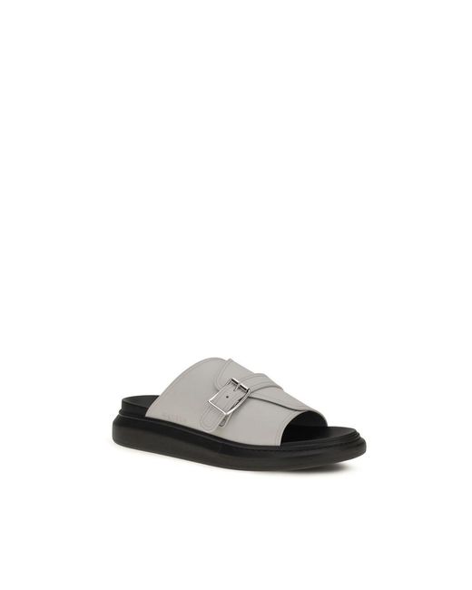 McQueen Gray Polyurethane Sandals for men