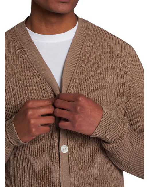 Kiton Brown Sweater Cotton for men