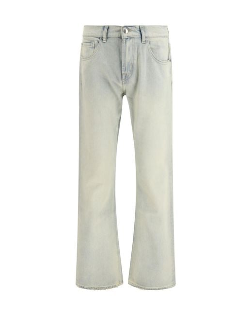 7FOR Gray Mid-Rise Bootcut Jeans Cotton for men