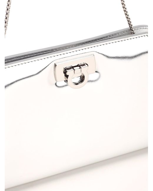 Ferragamo White Wanda Mini Cross-body Bag