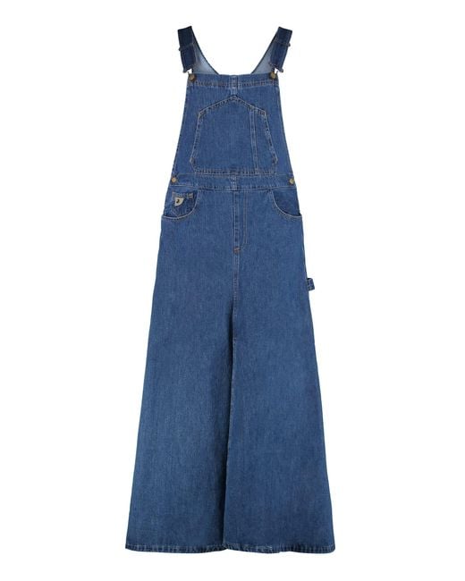 Lois Blue Denim Overalls Dress