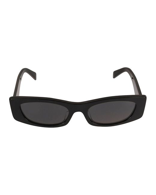 Céline Black Long Rectangle Sunglasses