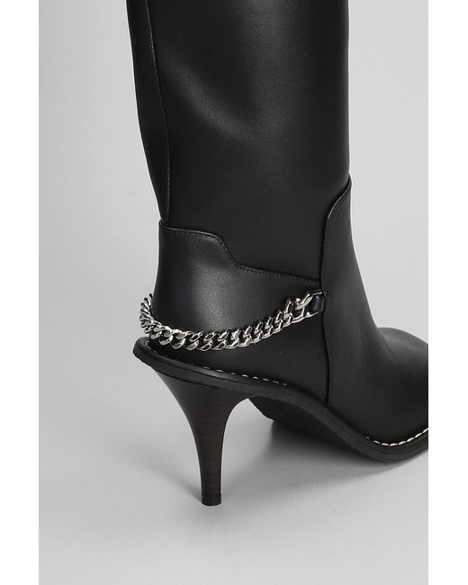 Stella McCartney Ryder Boots In Black Faux Leather