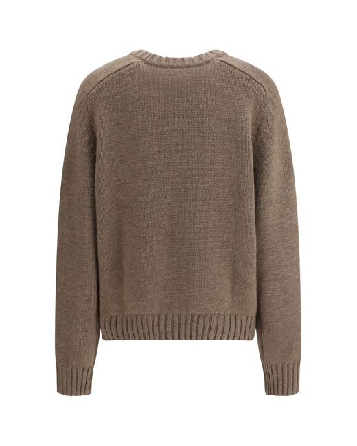 Khaite Brown Cashmere Mae Sweater
