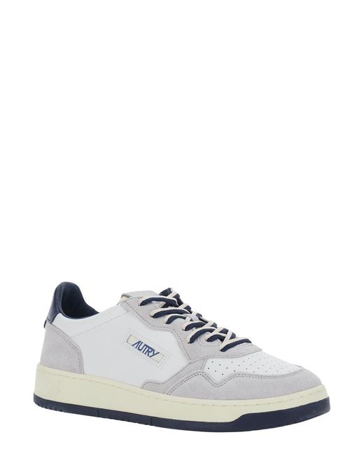 Autry White Low Top Sneakers Medalist Suede Trainers for men