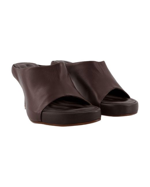 Jacquemus Brown Nuvola Mules Leather Shoes