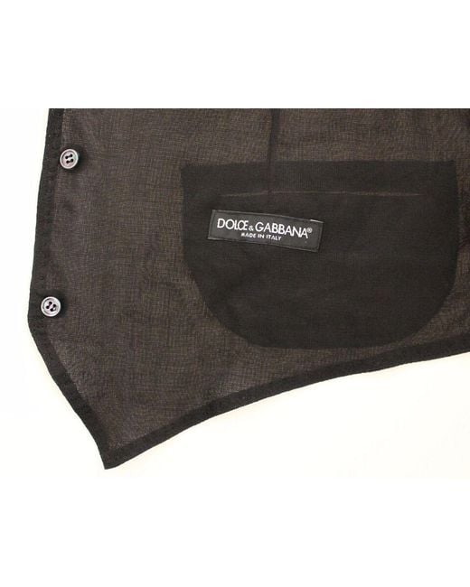 Dolce & Gabbana Black Wool Formal Dress Vest Gilet Jacket for men