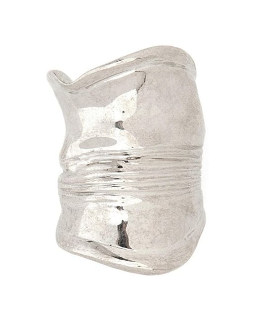 Jean Paul Gaultier White The Crushed Can Ring Brass Rings