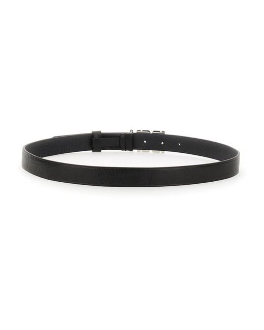 DSquared² Black Leather Belt Cow