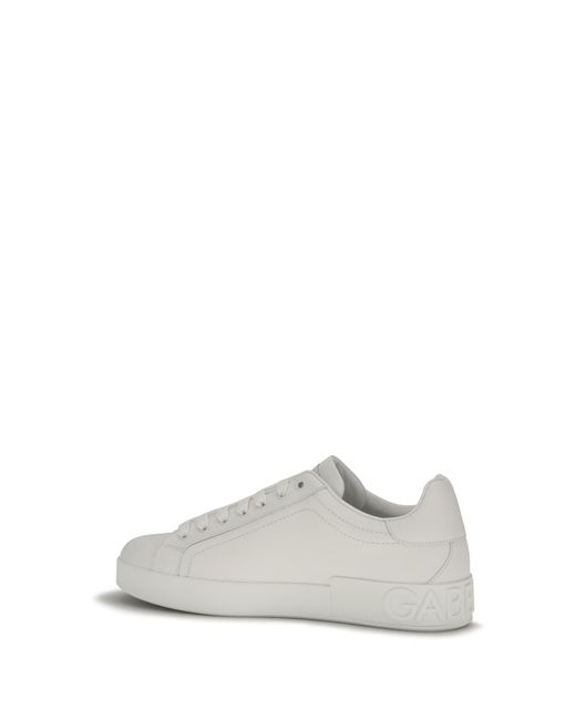 Dolce & Gabbana Gray Sneakers Portofino Nappa Upper: Calf Leather Trainers for men