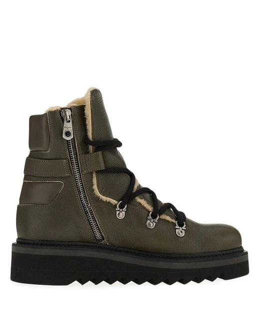 Ferragamo Brown Lace-Up Hiking Boots
