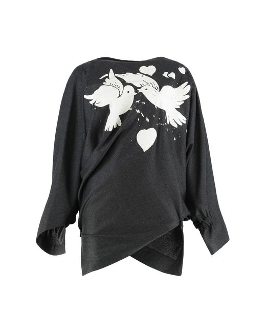Vivienne Westwood Black Top Infinity Wool Knitwear