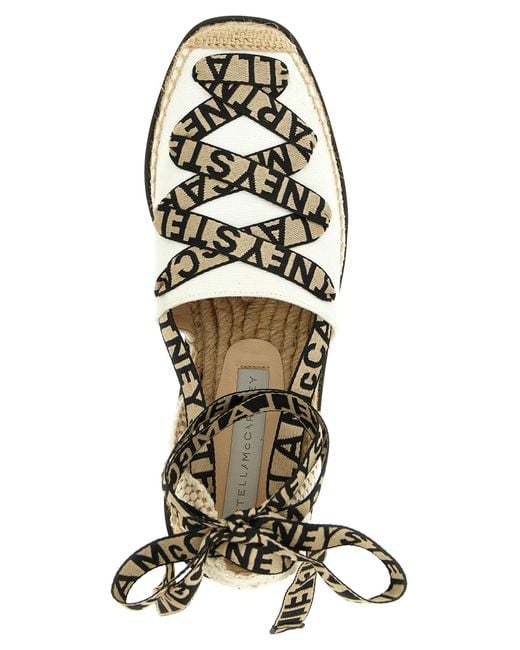 Stella McCartney Natural Cotton Wedge Sandals