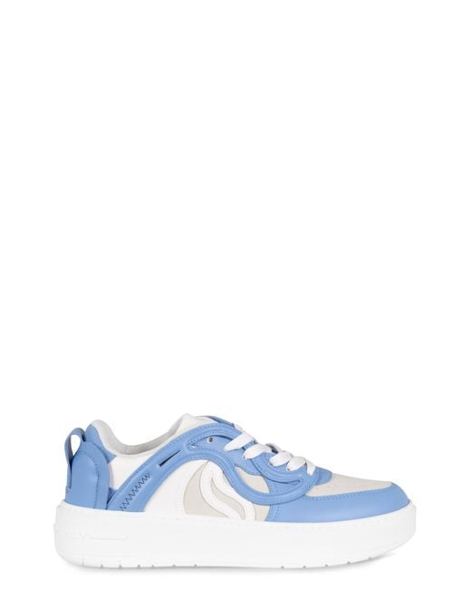 Stella McCartney Blue Vegan Leather Sneakers Polyester Trainers